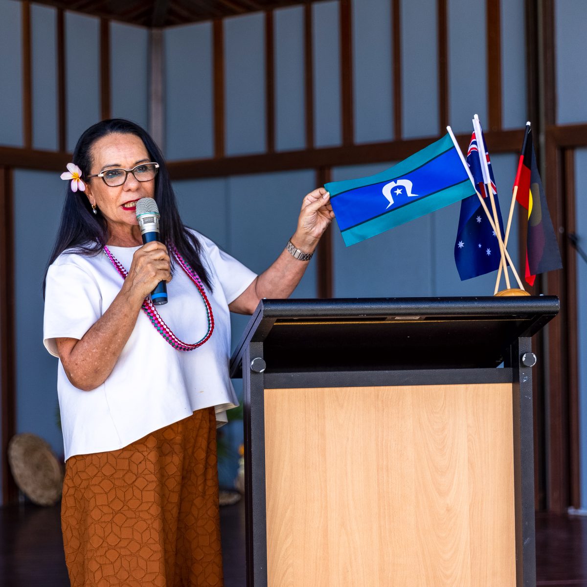 Linda Burney in the Tiwi Island July 2024 announcing education funding