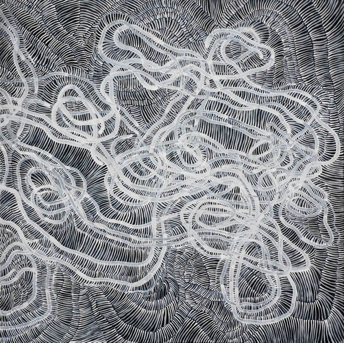 Painting with curls, horizontal 