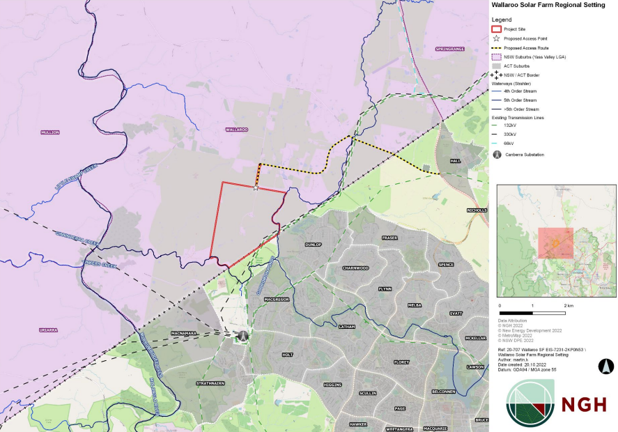map of proposed solar farm