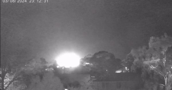 WATCH: Security camera catches 'big bang' in Kaleen over the weekend