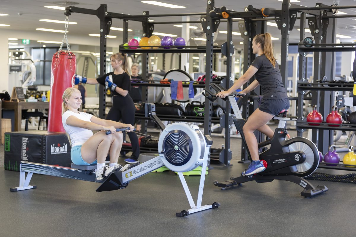 Women work out at Canberra Southern Cross Club health club