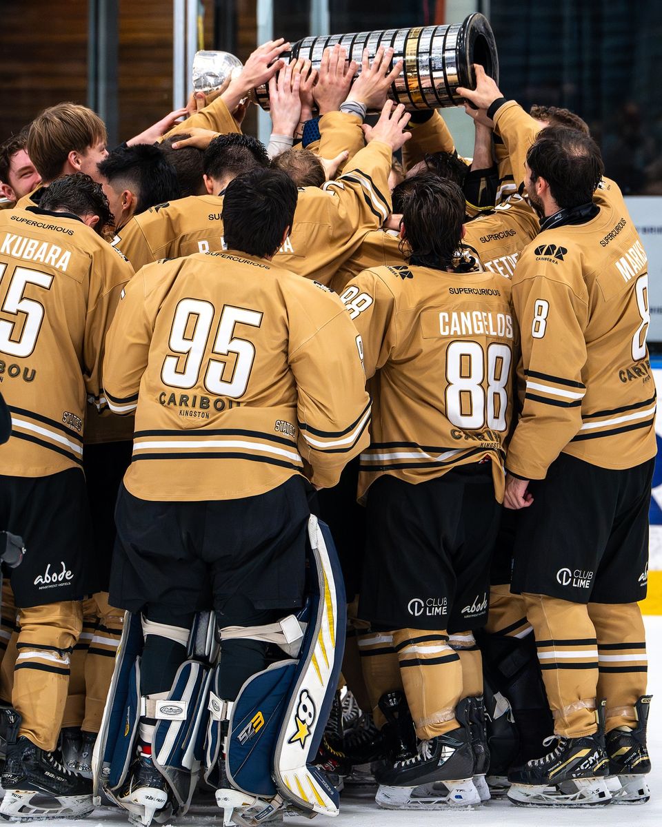 In their hands once again. The CBR Brave win the 2024 Goodall Cup. Photo: Veritykg.photos (CBR Brave Facebook).