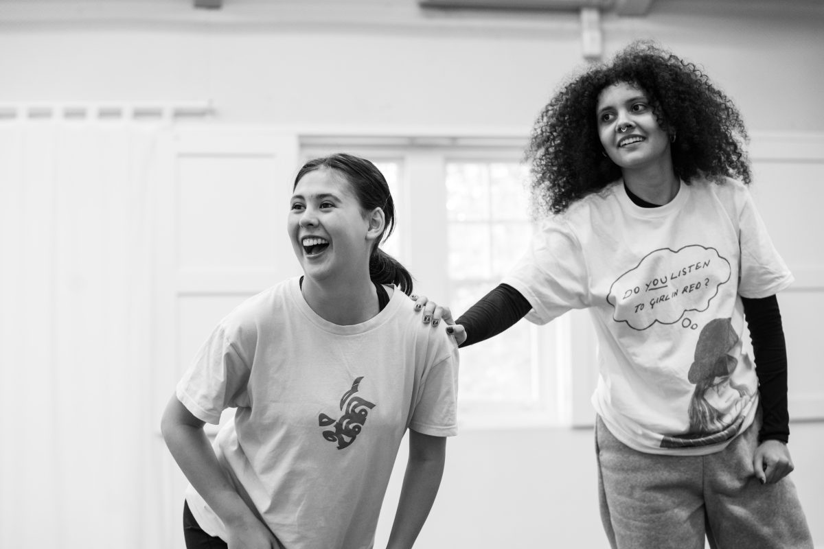 Two women dancing