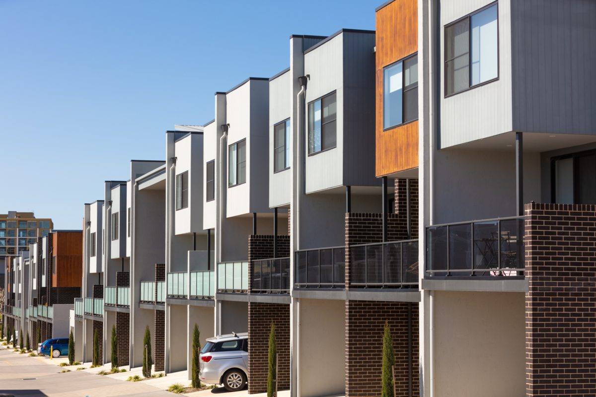 Row of townhouses