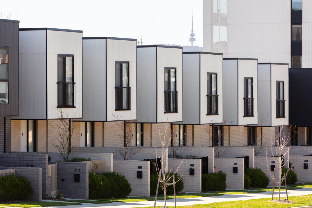 Townhouses with Telstra Tower in the background