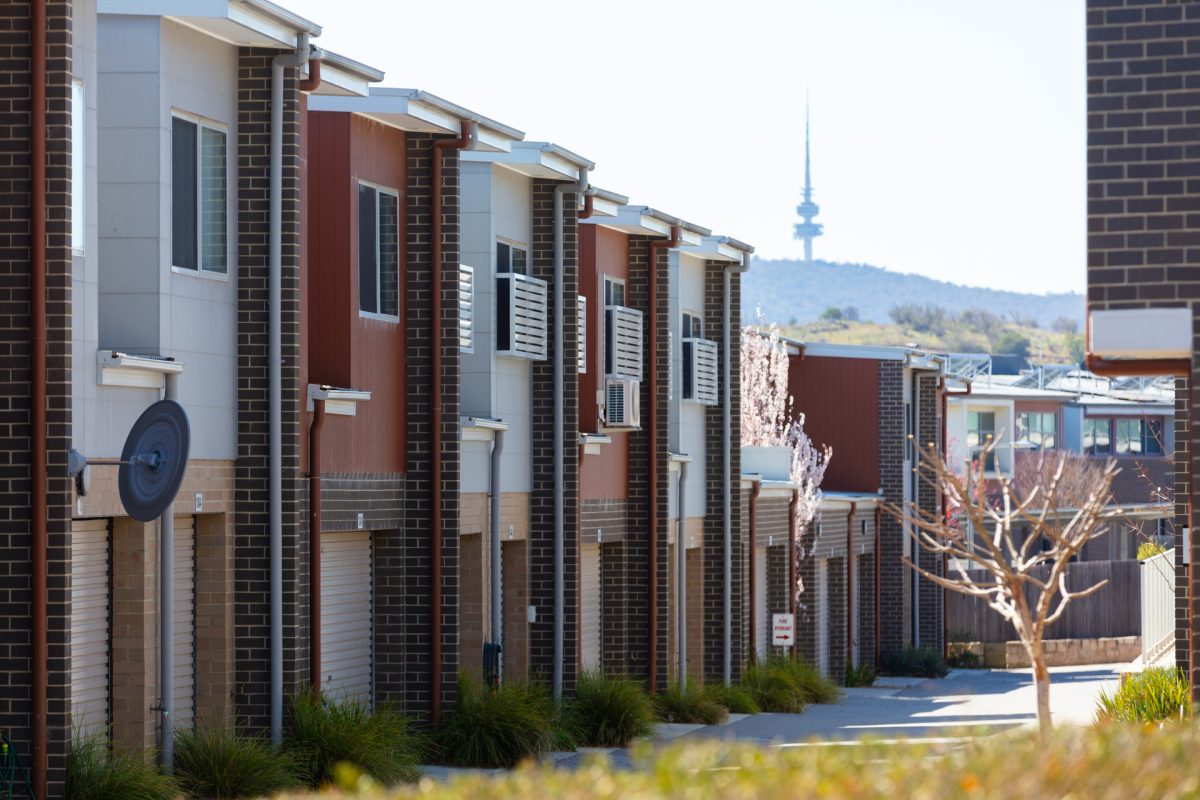 Townhouses with Telstra Tower in the background