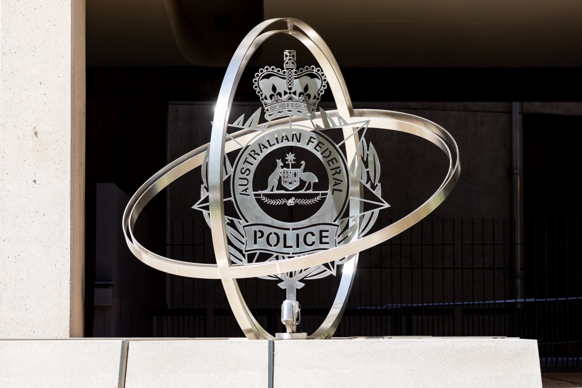 Australian Federal Police sign