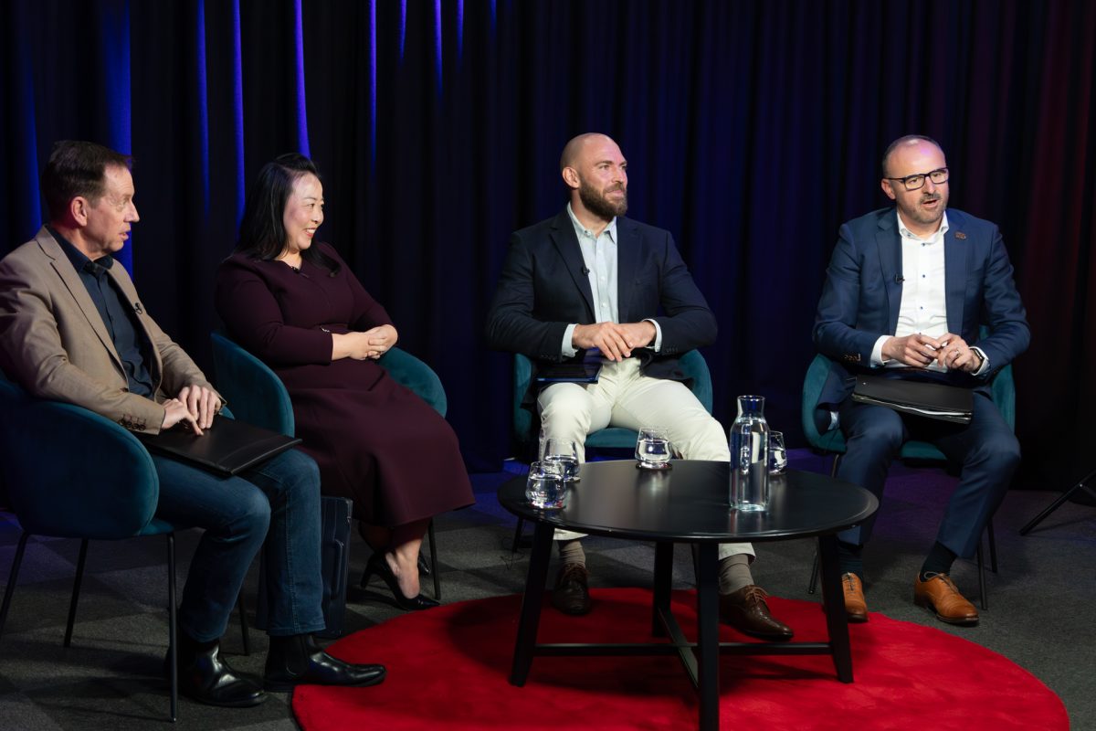 Shane Rattenbury, Elizabeth Lee, Thomas Emerson and Andrew Barr