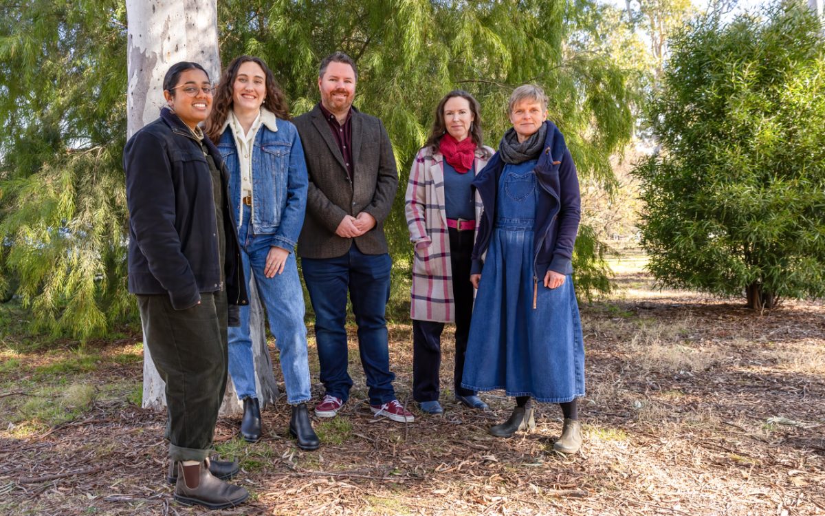 Group photo in forrest 