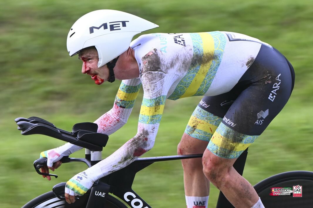 Jay Vine during the UCI World Road Cycling Individual Time Trial in Zuric