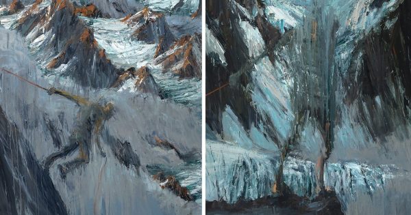 After a nine-month closure, the ANU Drill Hall reopens with a striking show of Euan Macleod’s glacier paintings