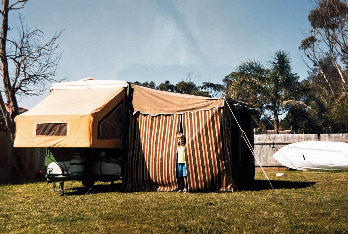 The Swanson family's first camper trailer