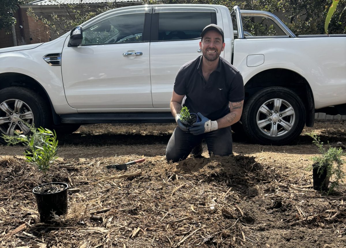 Mitch Porteous planting trees