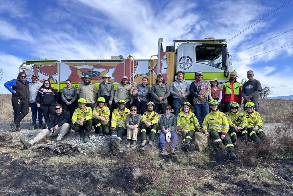 Team in Ginninderry Conservation Corridor to carry out region's first official cultural burn