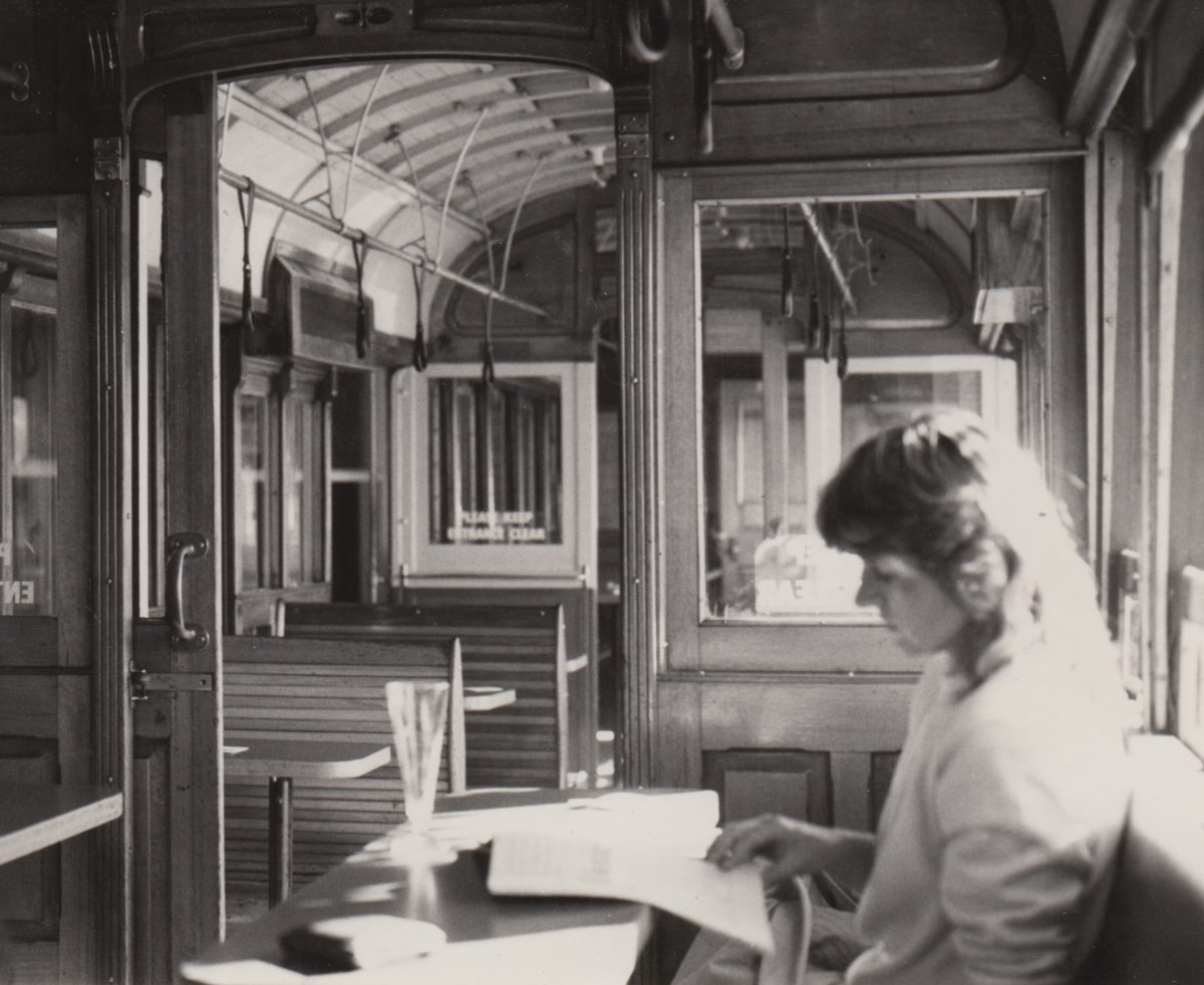 One of the dining trams at Dickson Tradies.