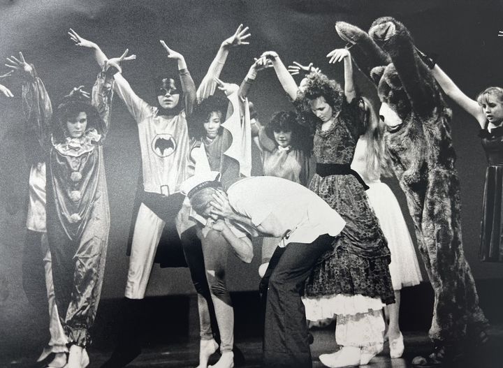 black and white photo of dancers 