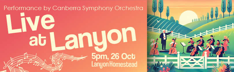 Illustration of orchestra playing at Lanyon Homestead