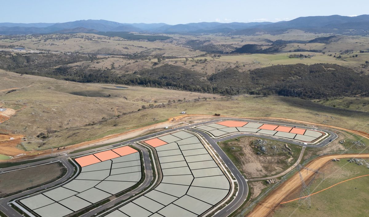 aerial view of blocks of land