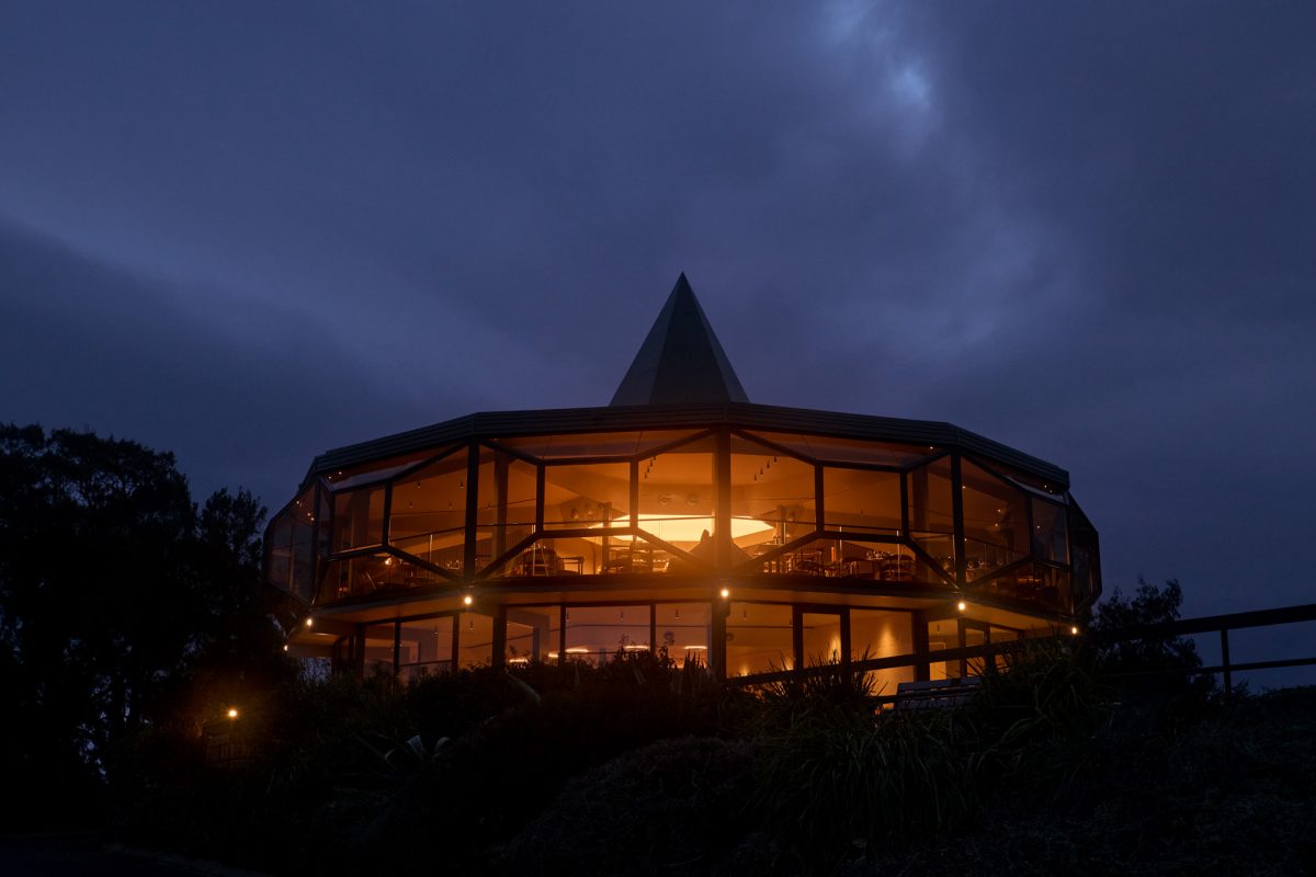 restaurant at Red Hill at night