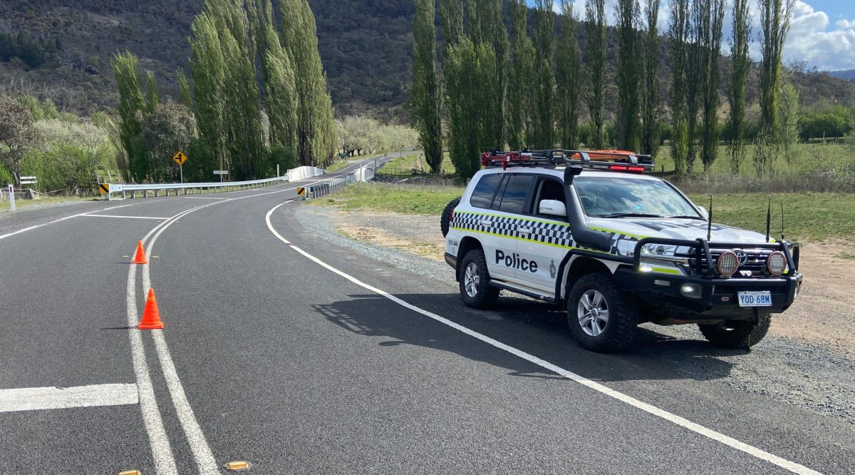 A police car on a road