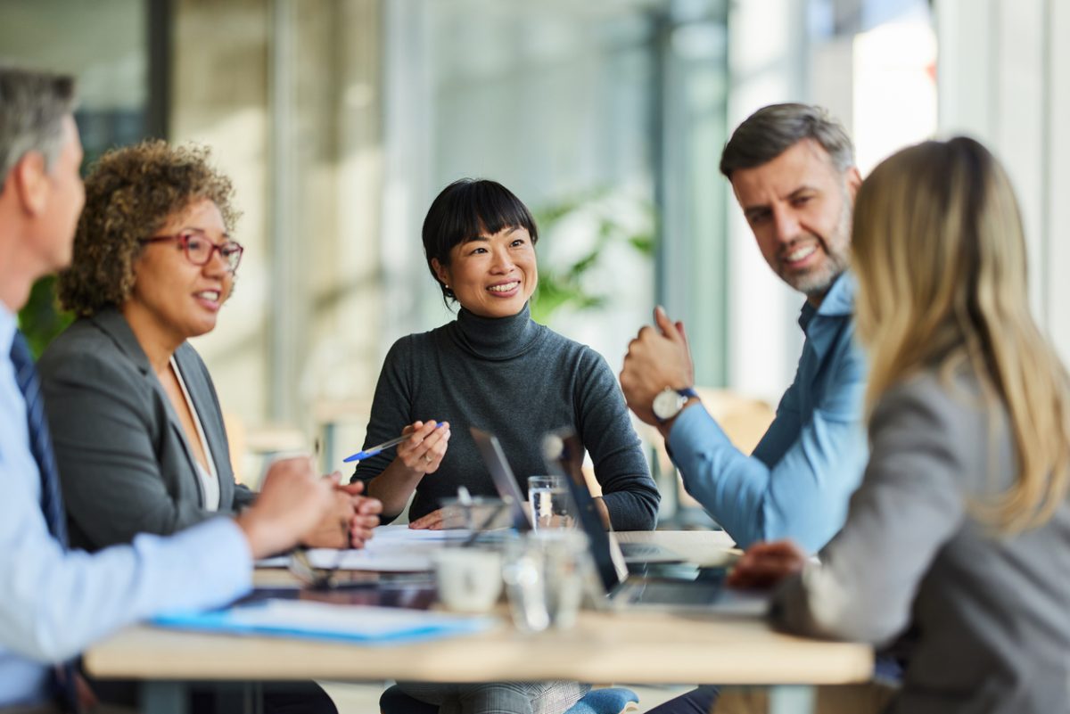 Business team talking during a meeting in the office