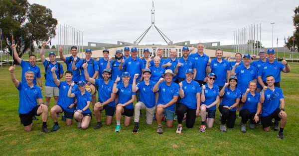 It's day three for the business leaders walking 142 km around Canberra for Menslink, and the blisters are beginning