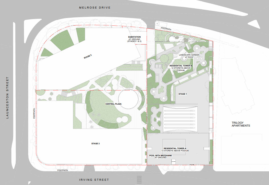 map of proposed development