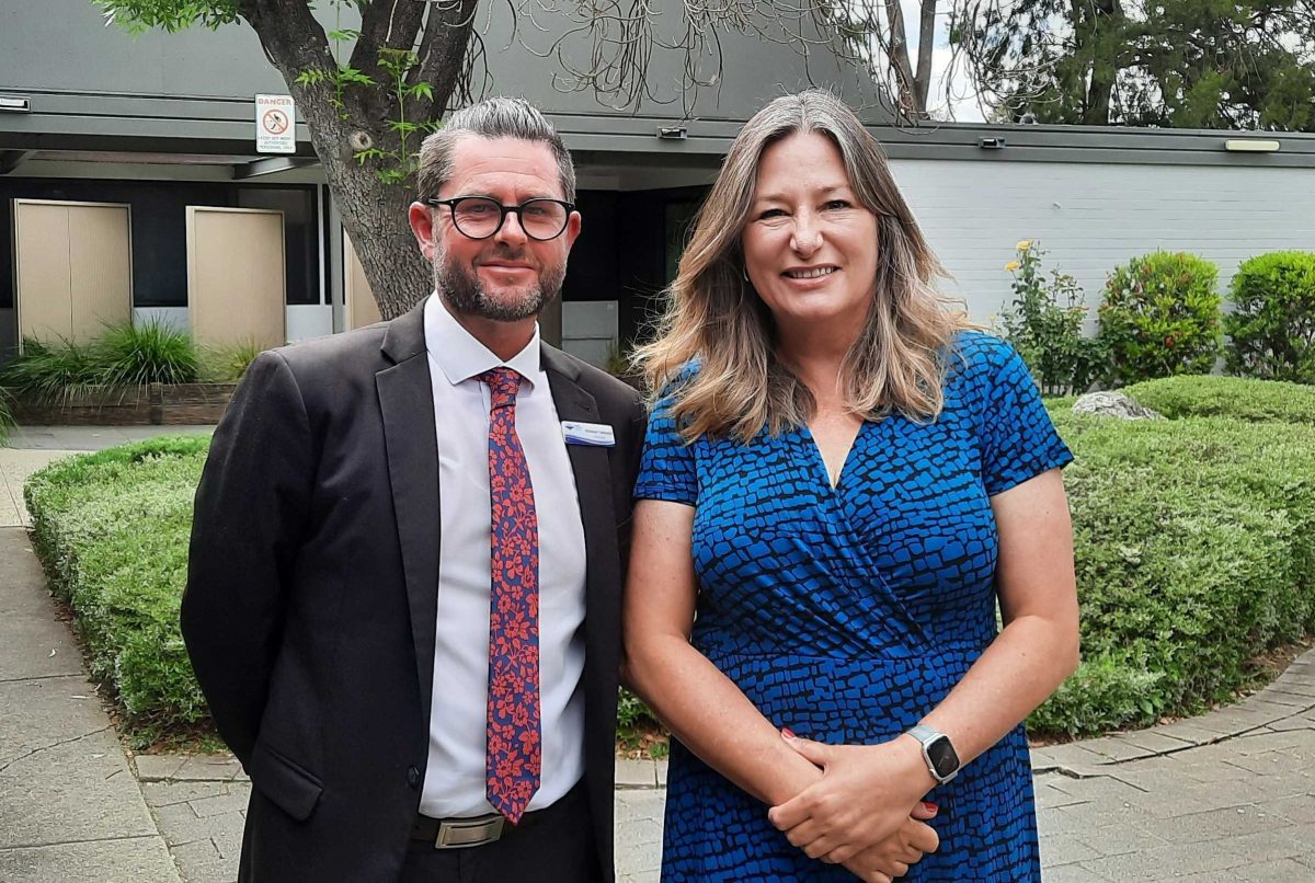 Evatt Primary principal Michael Hatswell and Education Minister Yvette Berry