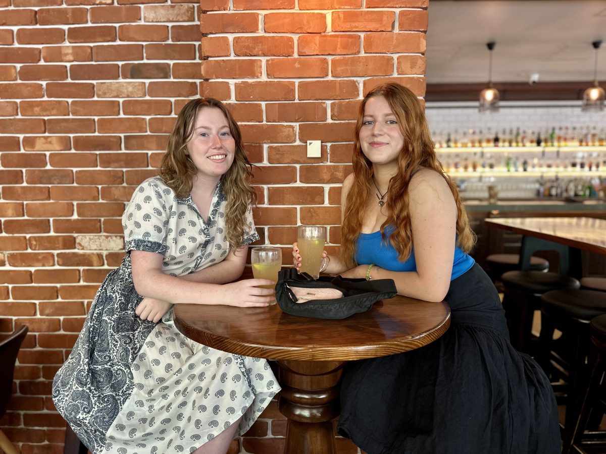 two women in a bar