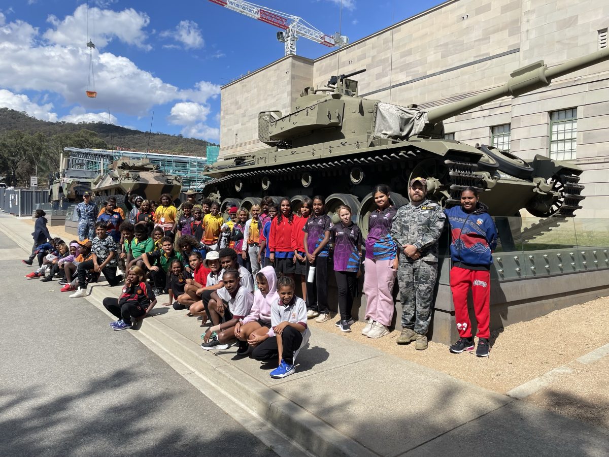 Visiting the War Memorial as part of the educational experience for I-CAN athletes