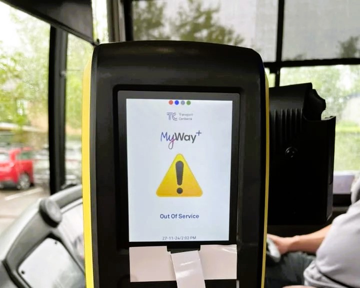 Ticket scanner on bus