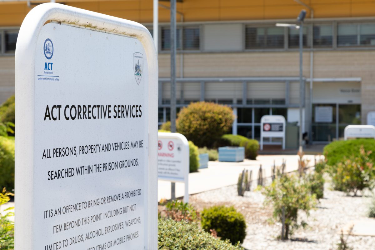 ACT Corrective Services sign