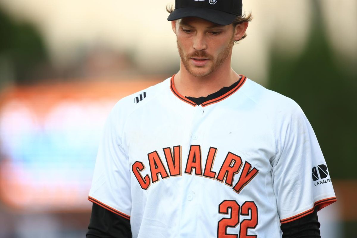 Baseballer Jack Mahoney from the Canberra Cavalry. 