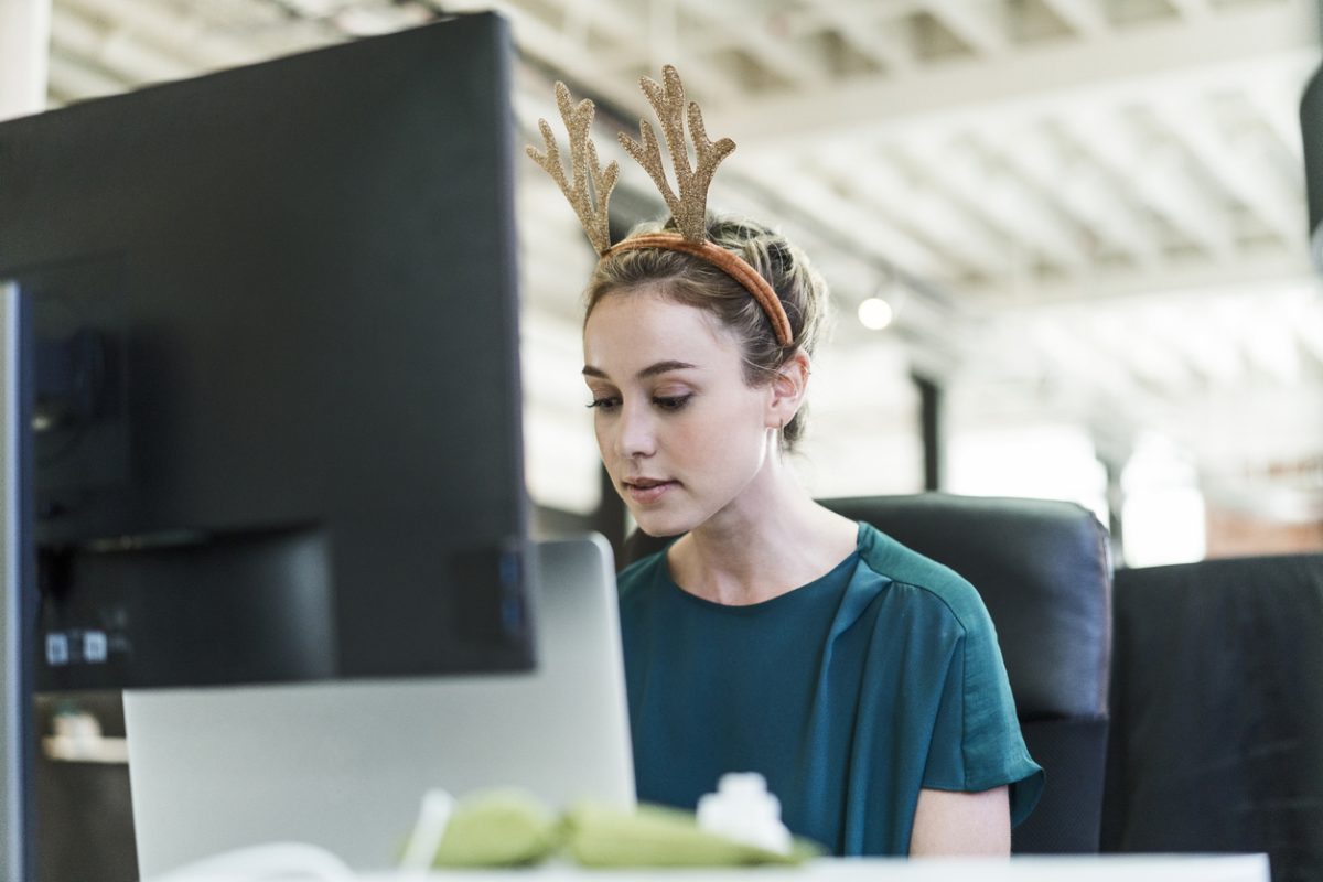 woman at desk