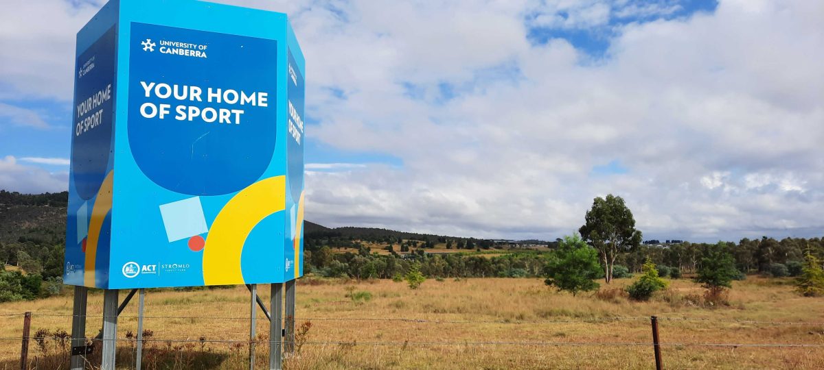 The playing fields site at University of Canberra Stromlo Forest Park. Residents are worried about the project's impacts and loss of bushland. 