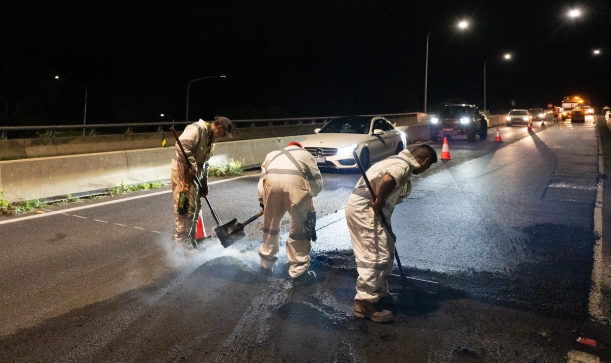 roadworks on the Tuggeranong Parkway