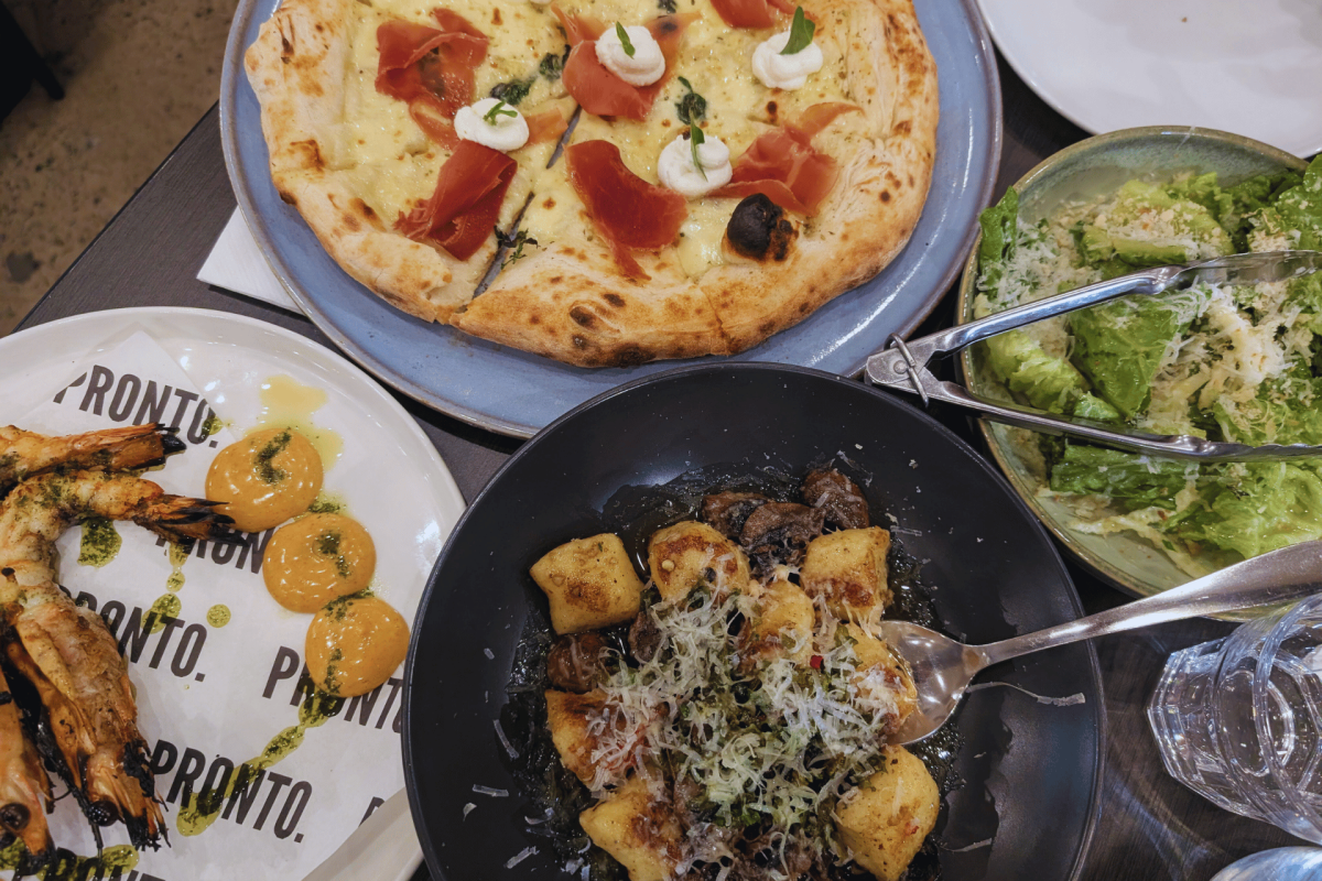 A table full of Italian food