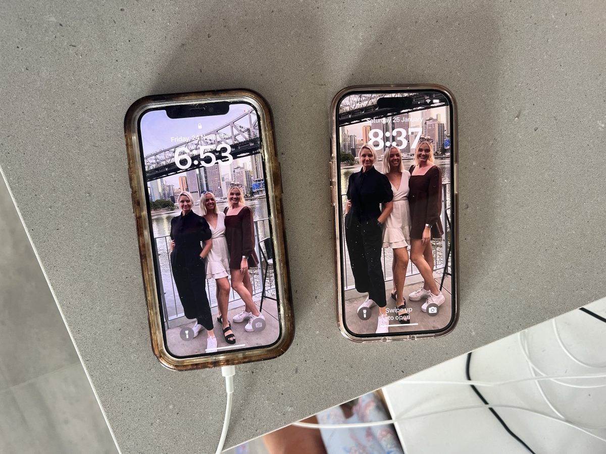 two iPhones