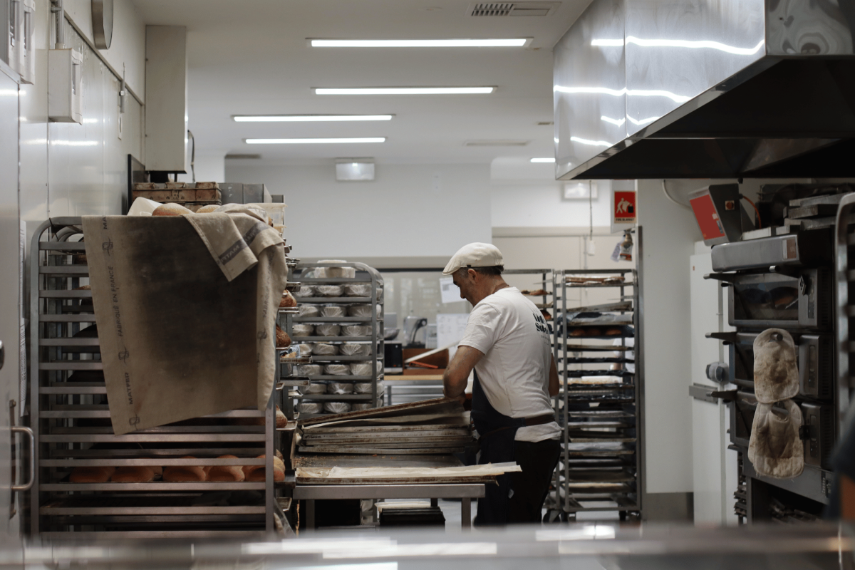 A baker in a bakery