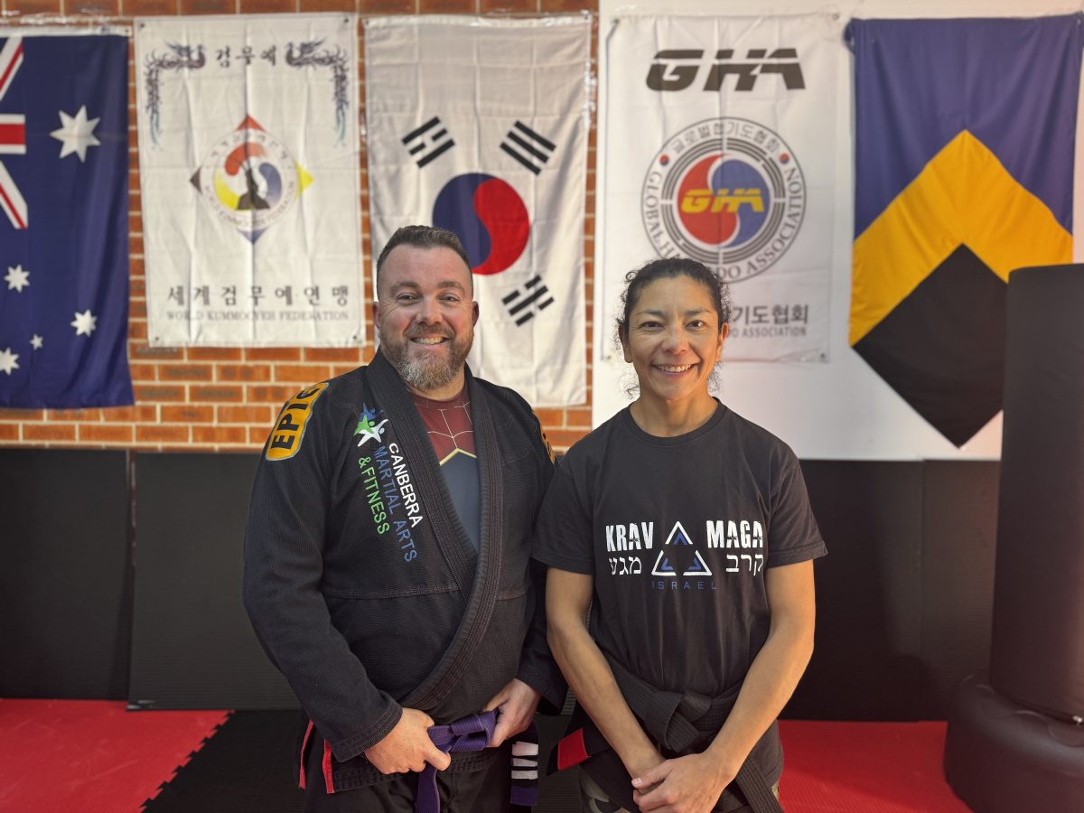 Founder & Chief Instructor - Tom Adam, and Krav Maga Instructor Gaby Mora.