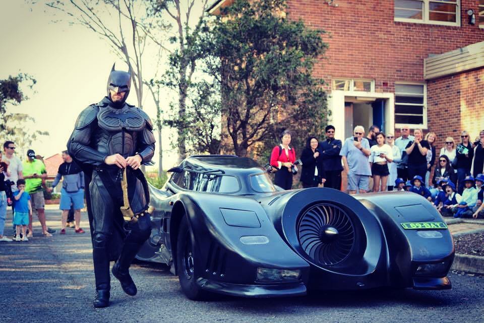 The Batmobile draws a crowd wherever it goes.