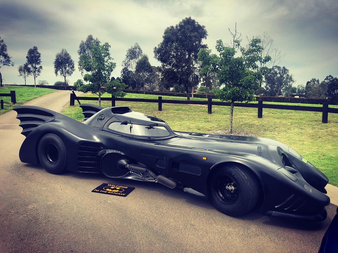 Up to 15 per cent of the parts on the Batmobile replica are from the movies, with the remainder custom built.