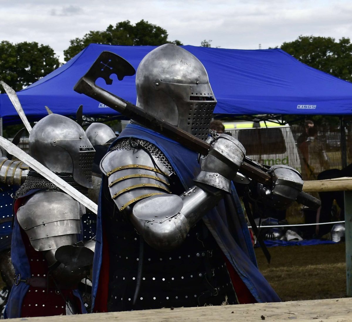 Medieval combat club members