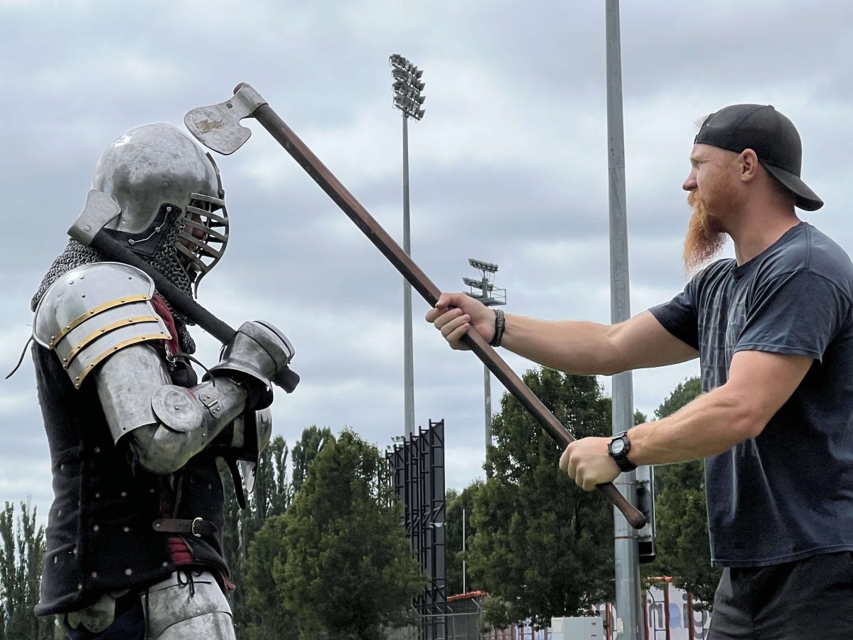 Medieval combat club members