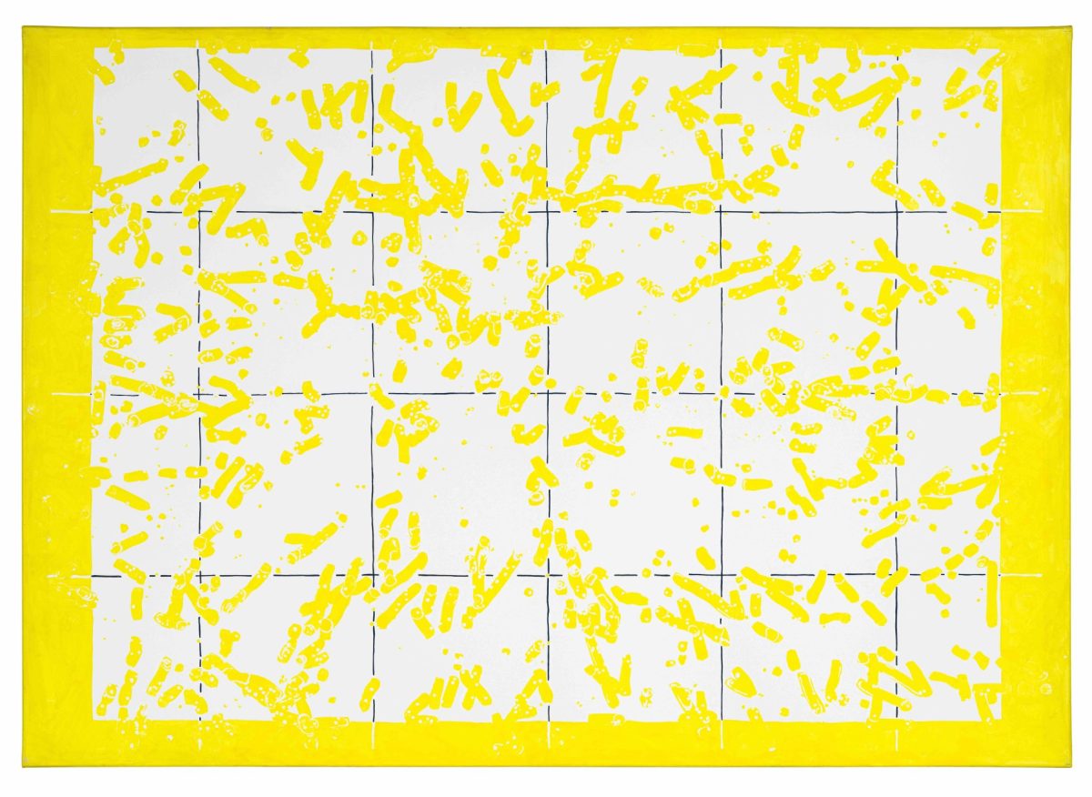 Yellow rectangular painting