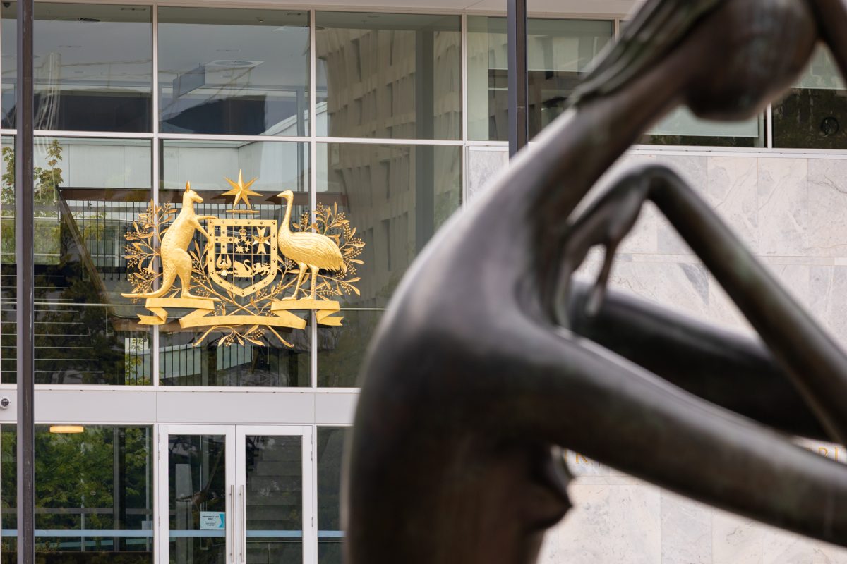 Australia Coat of Arms on building