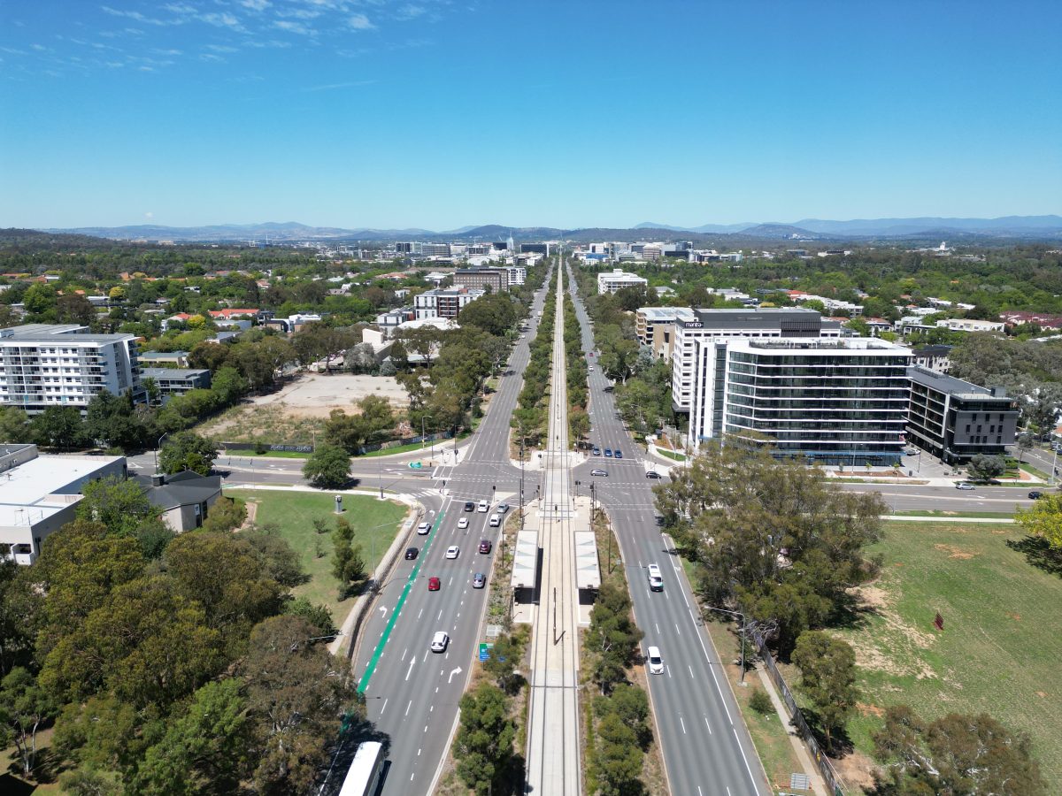 drone shot of 220 Northbourne Avenue