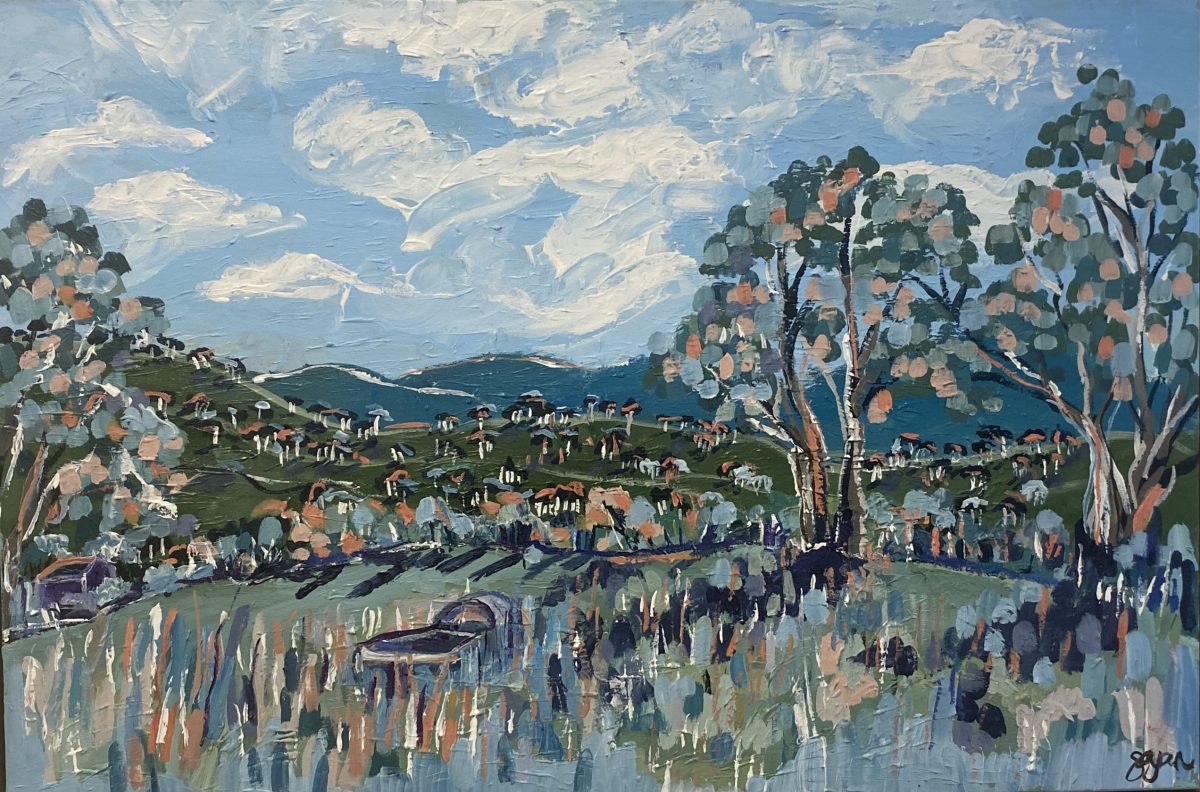 One of Sophie Ryan's landscapes on show at Q Gallery, Ainslie. 