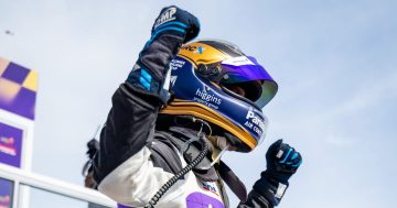 After 58 starts, Canberra’s Cameron Hill claims his maiden Supercar victory