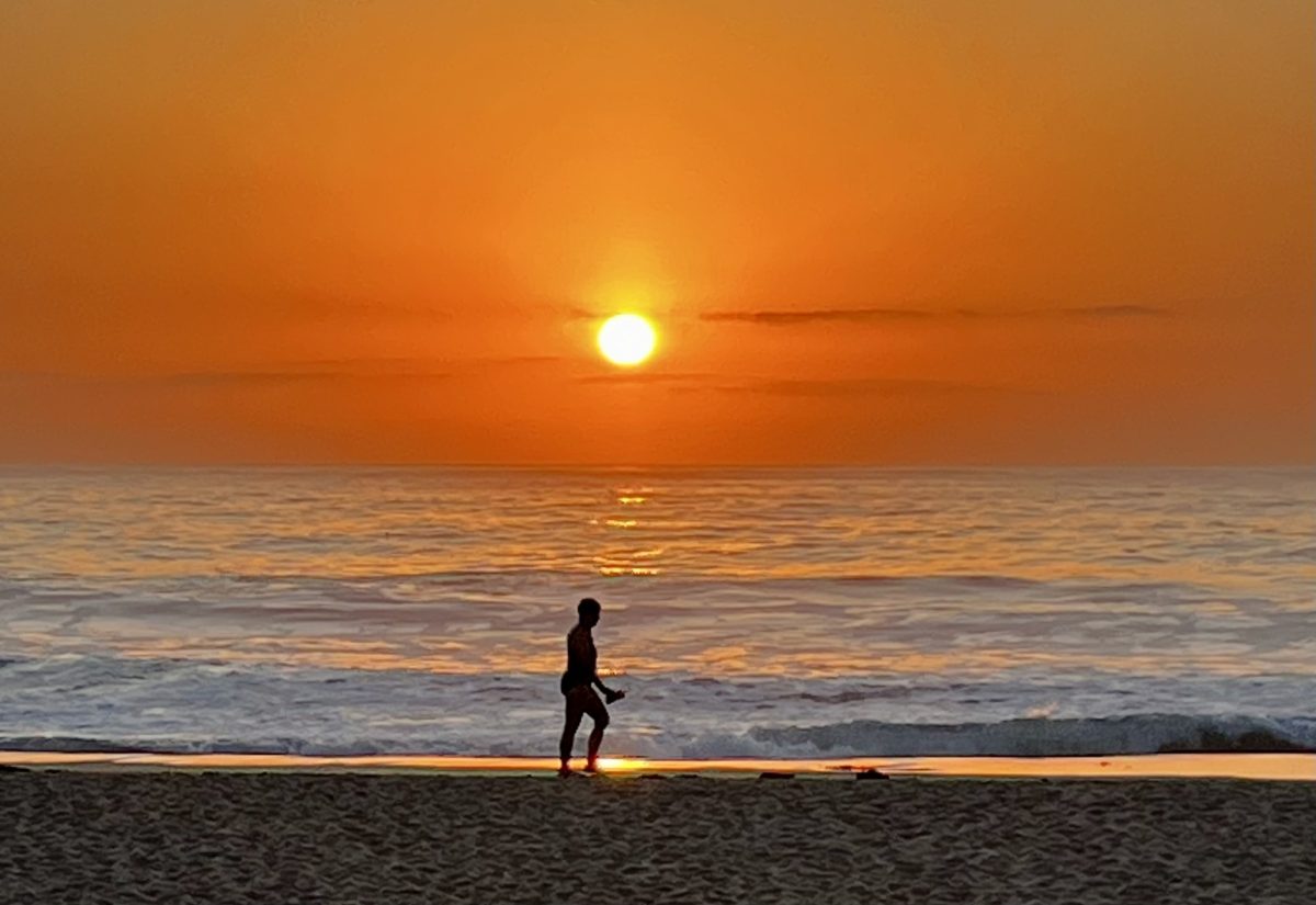 Sunrise over beach